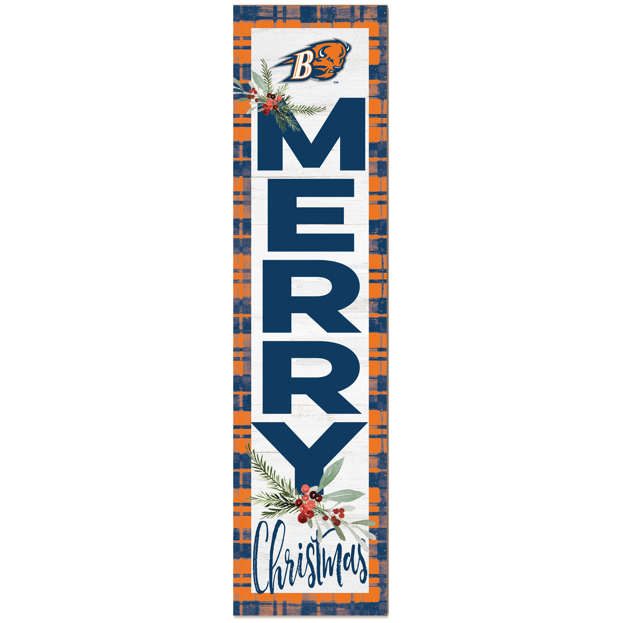 Bucknell Bison 12'' x 48'' Outdoor Christmas Leaner