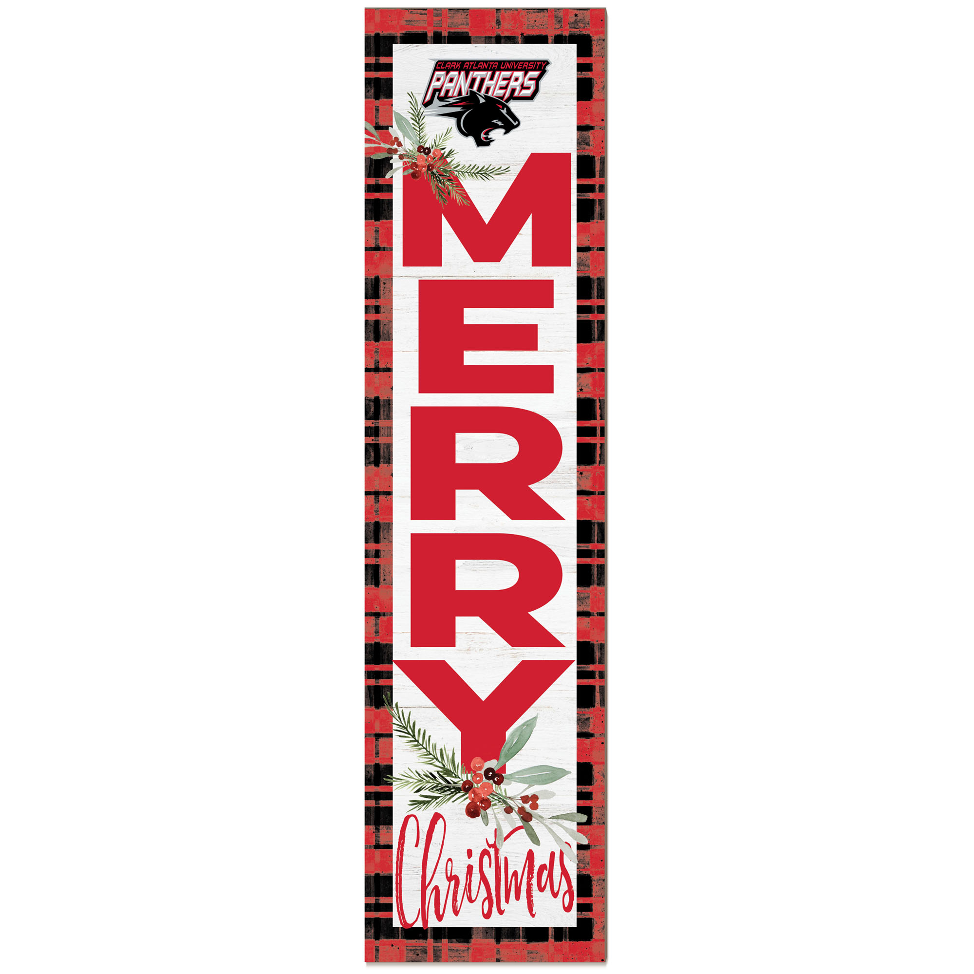 Clark Atlanta University Panthers 12'' x 48'' Outdoor Christmas Leaner