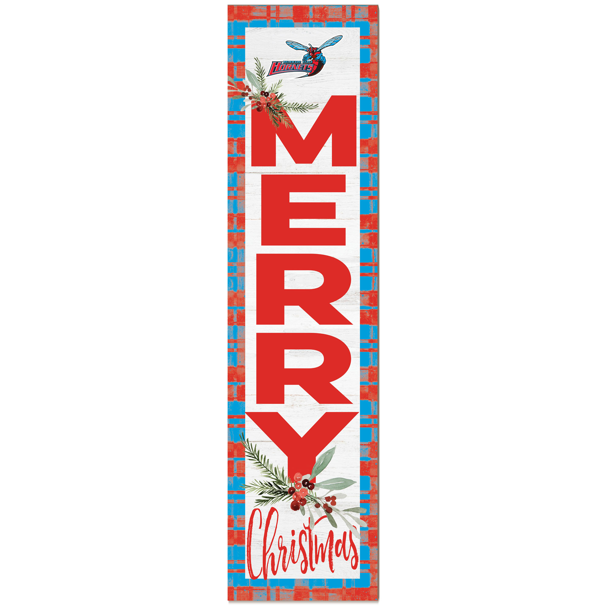 Delaware State Hornets 12'' x 48'' Outdoor Christmas Leaner