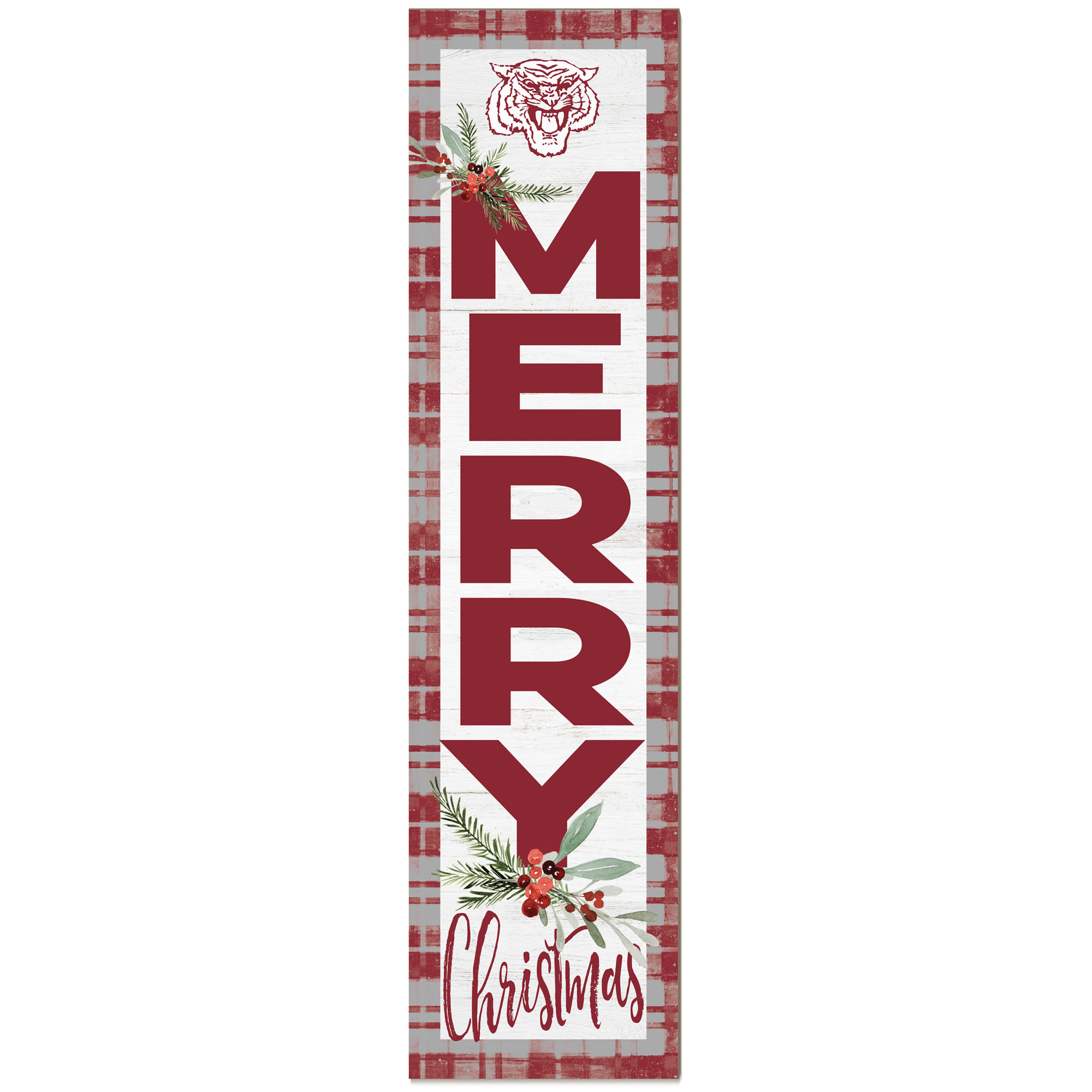 Morehouse Maroon Tigers 12'' x 48'' Outdoor Christmas Leaner