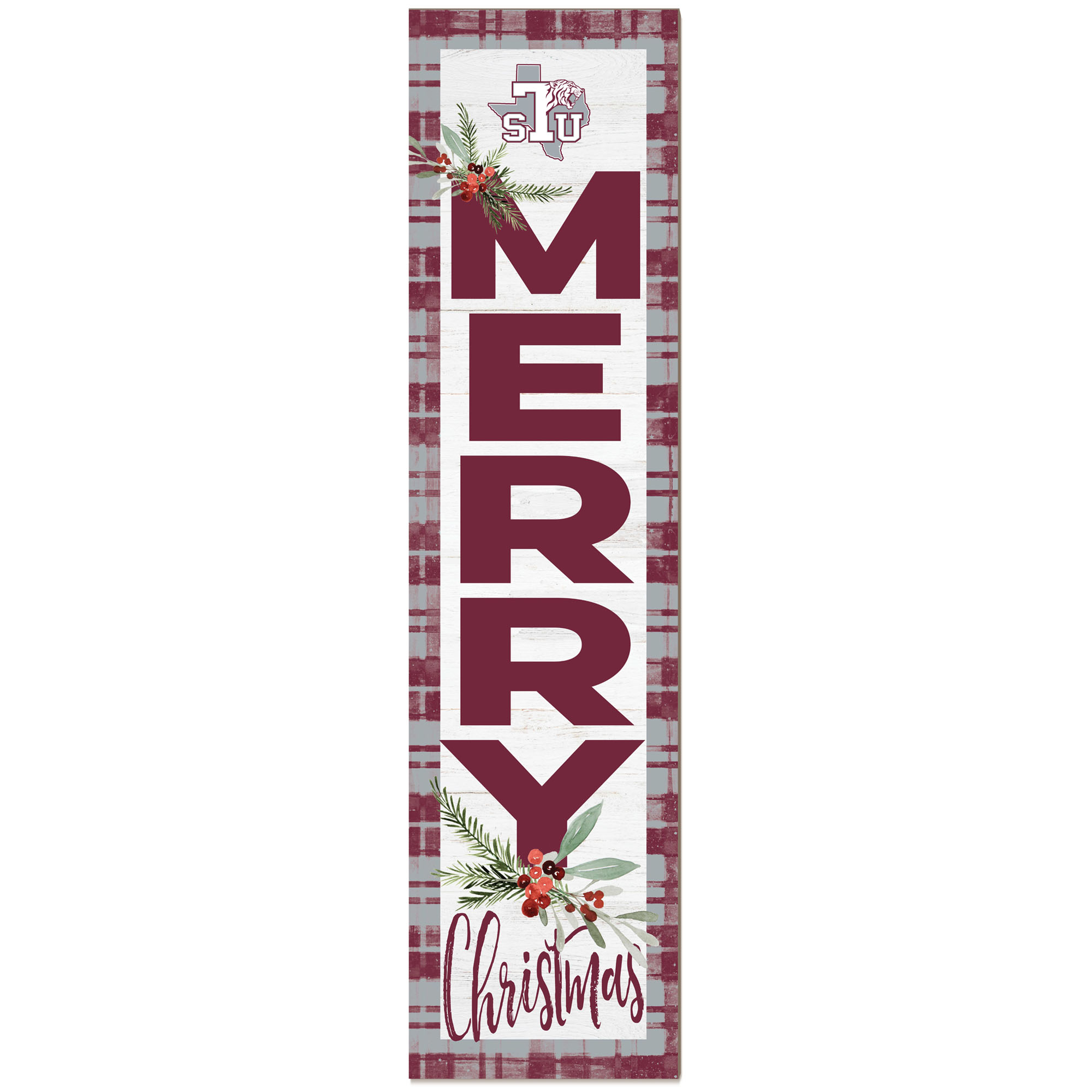 Texas Southern Tigers 12'' x 48'' Outdoor Christmas Leaner