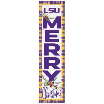 LSU Tigers 12'' x 48'' Outdoor Christmas Leaner