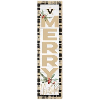 Vanderbilt Commodores 12'' x 48'' Outdoor Christmas Leaner