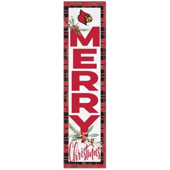 Louisville Cardinals 12'' x 48'' Outdoor Christmas Leaner