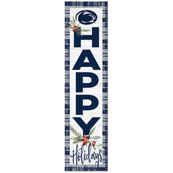 Penn State Nittany Lions 12'' x 48'' Happy Holidays Outdoor Leaner