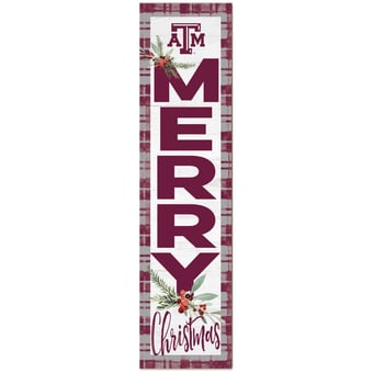 Texas A&M Aggies 12'' x 48'' Outdoor Christmas Leaner