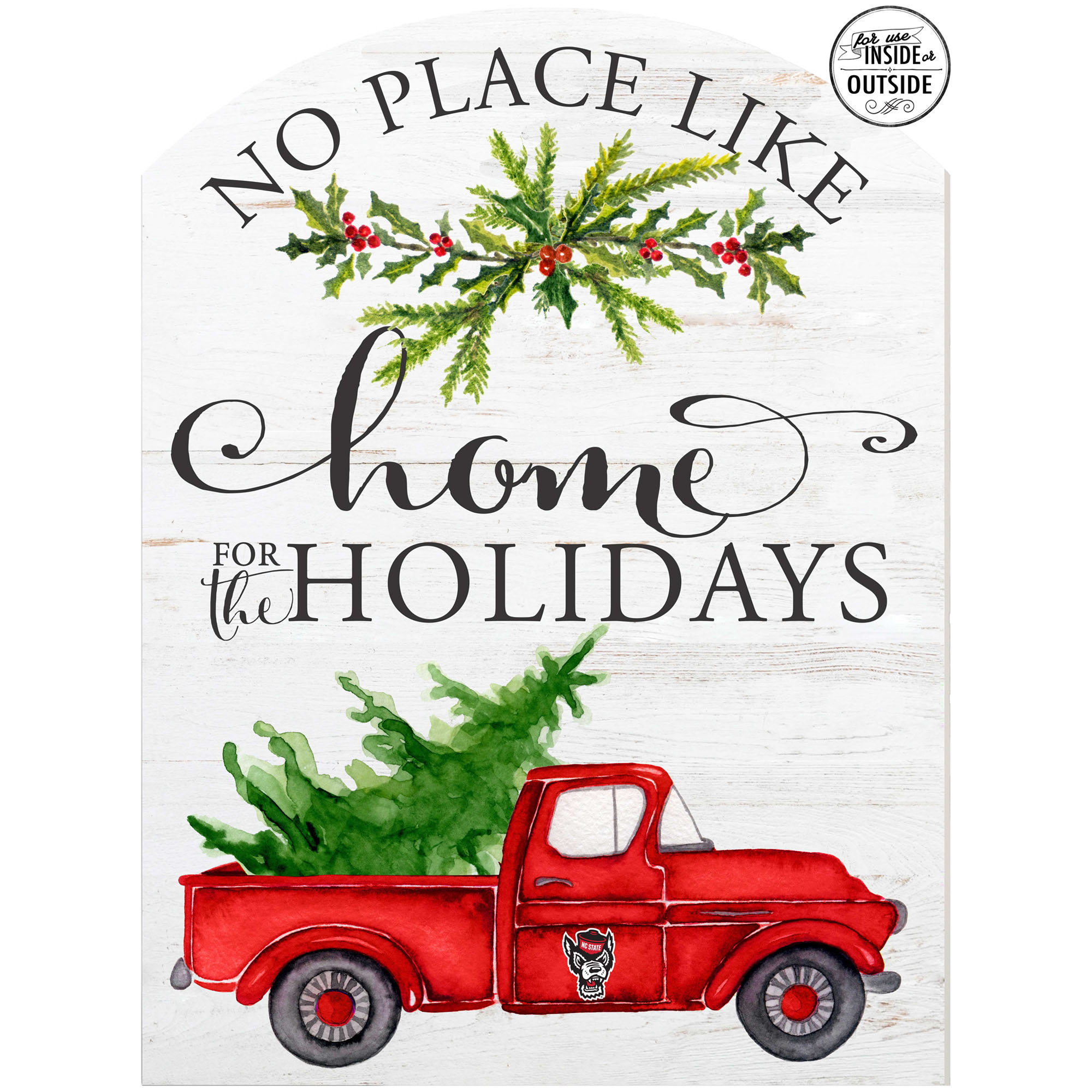 NC State Wolfpack 16'' x 22'' Holiday Marquee Sign