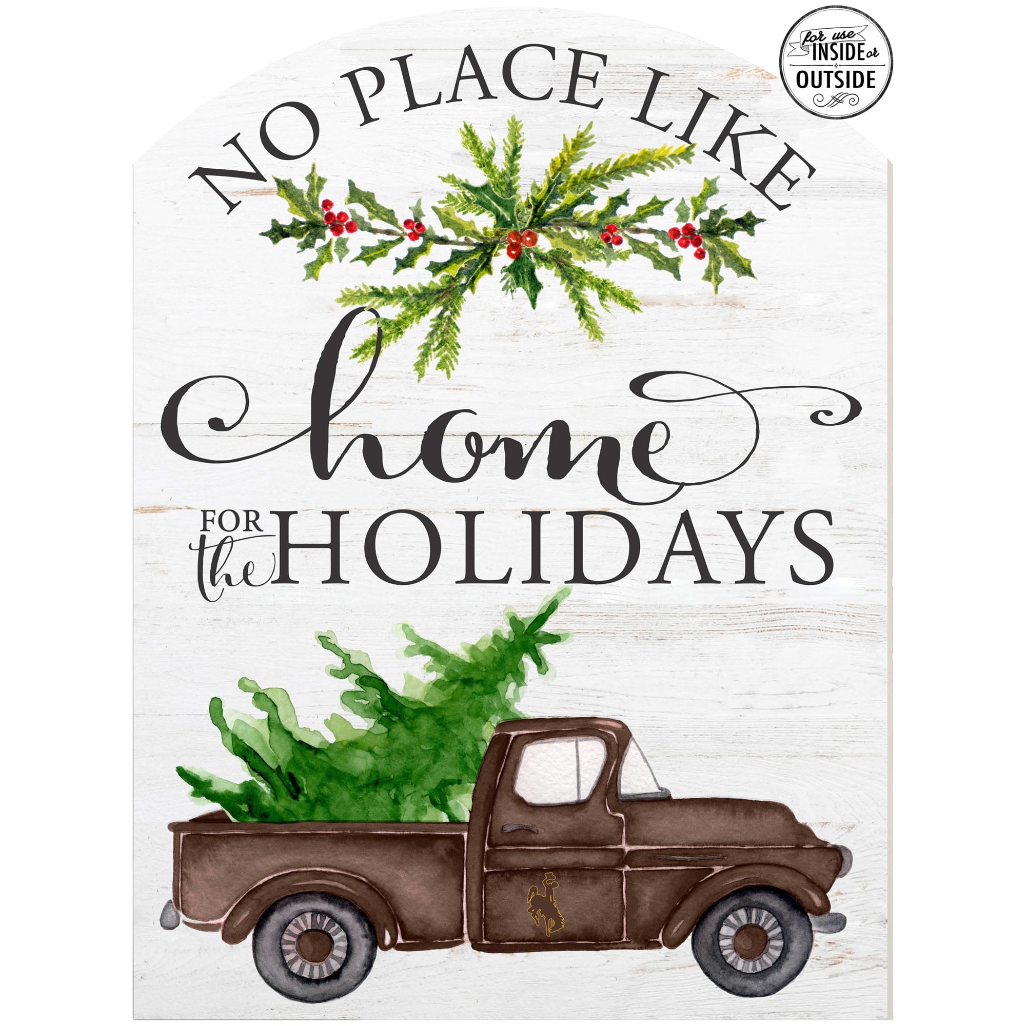 Wyoming Cowboys 16'' x 22'' Holiday Marquee Sign