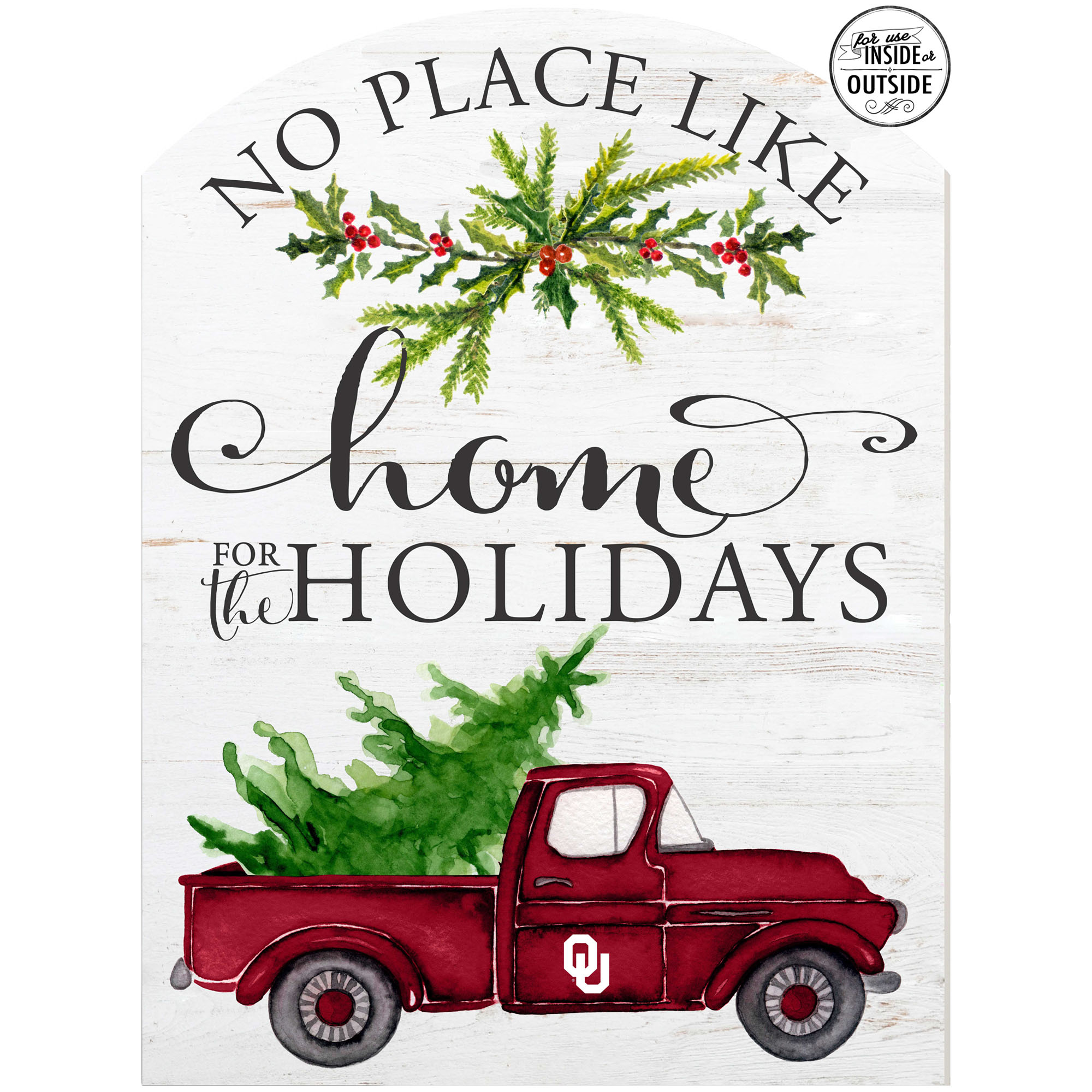 Oklahoma Sooners 16'' x 22'' Holiday Marquee Sign
