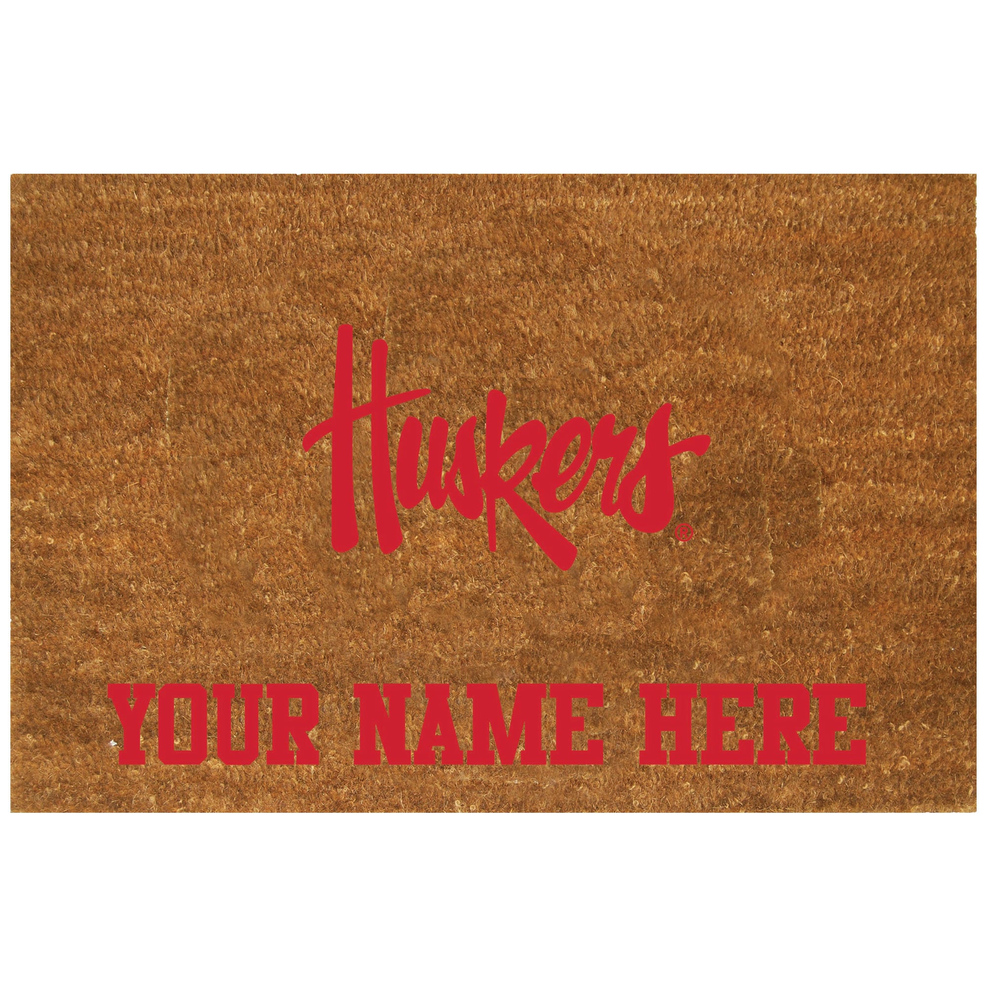 Nebraska Huskers 19.5'' x 29.5'' Personalized Door Mat