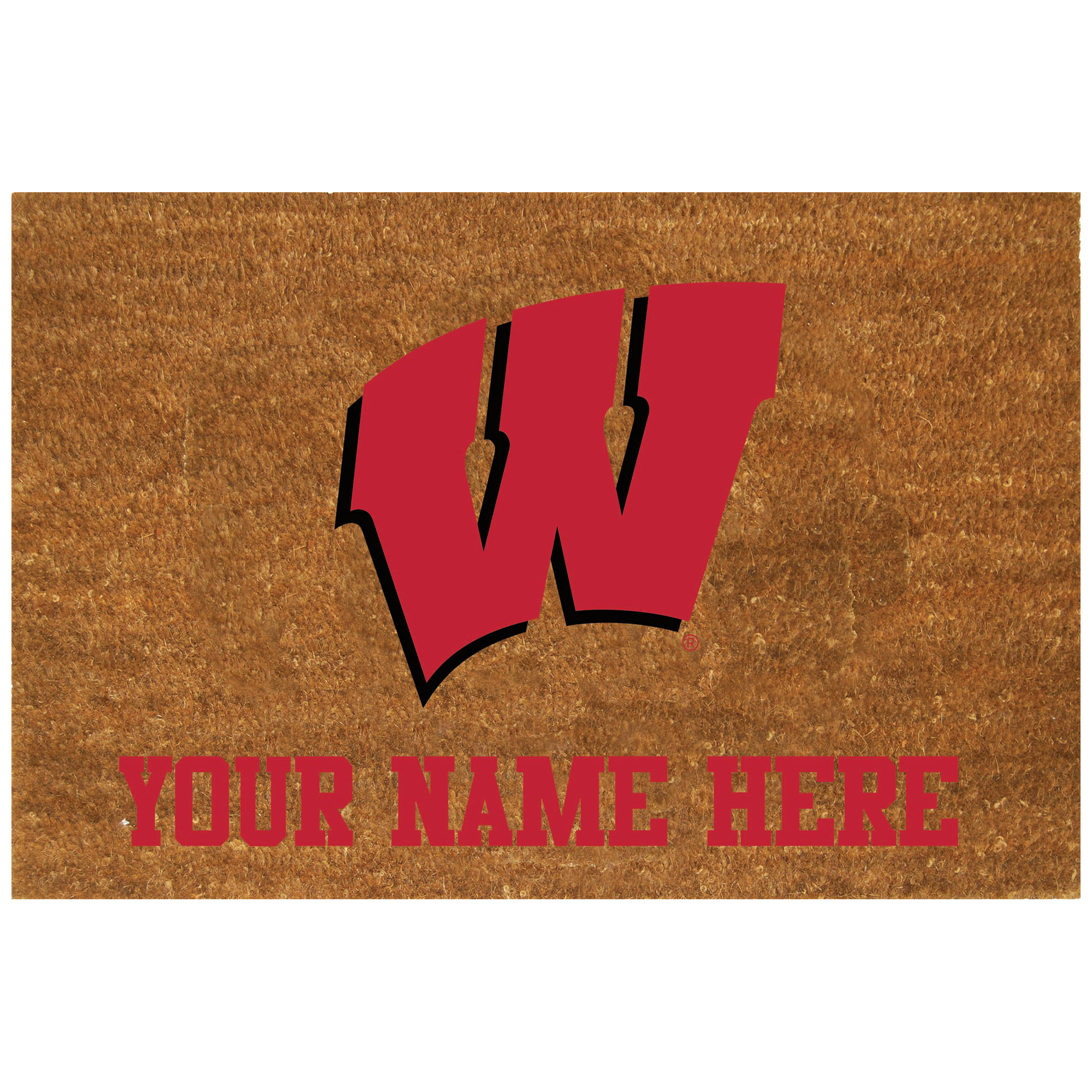 Wisconsin Badgers 19.5'' x 29.5'' Personalized Door Mat