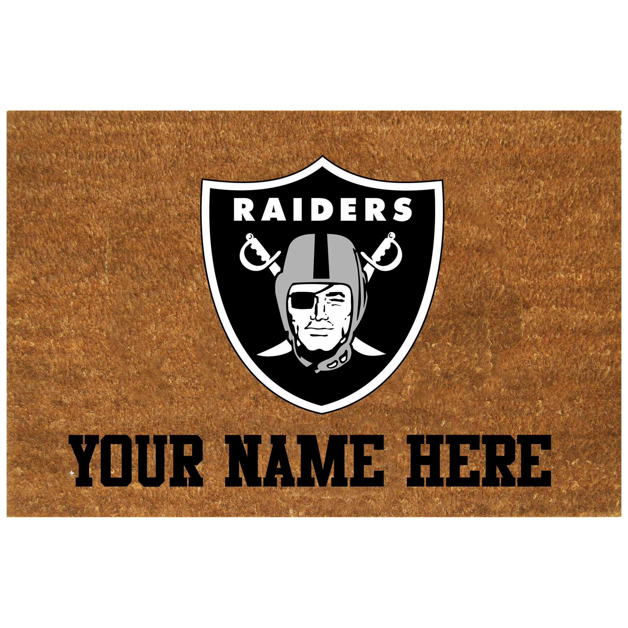 Las Vegas Raiders 19.5'' x 29.5'' Personalized Door Mat