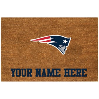 New England Patriots 19.5'' x 29.5'' Personalized Door Mat