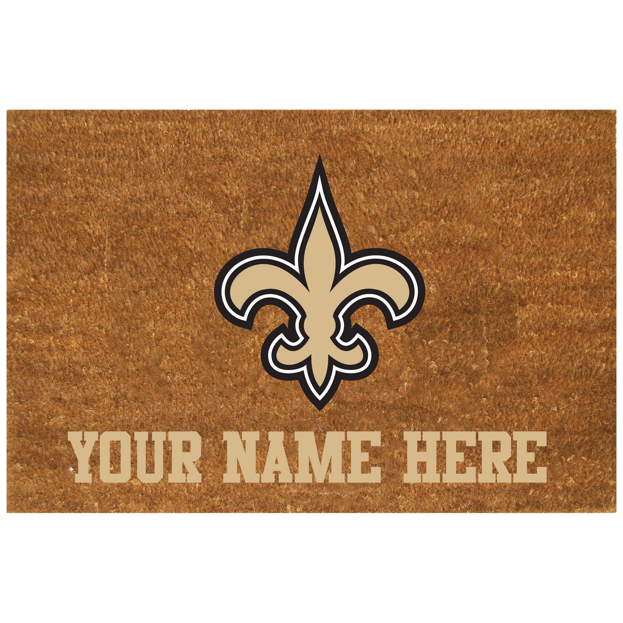 New Orleans Saints 19.5'' x 29.5'' Personalized Door Mat