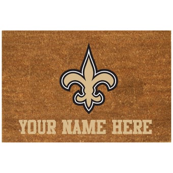 New Orleans Saints 19.5'' x 29.5'' Personalized Door Mat