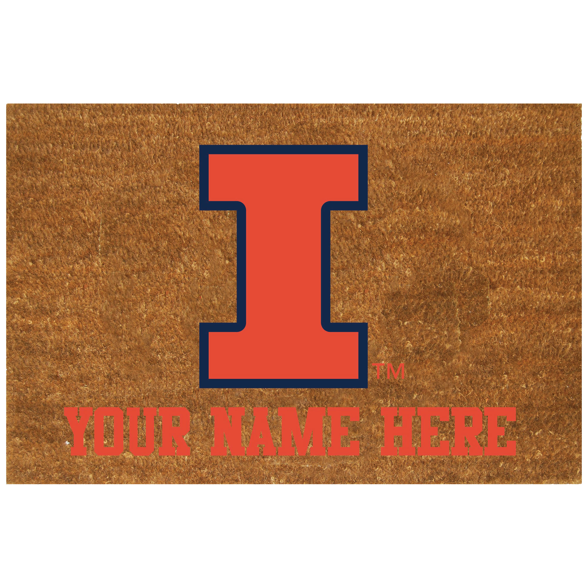 Illinois Fighting Illini 23” x 35” Personalized Door Mat Illinois Fighting Illini 23” x 35” Personalized Door Mat
