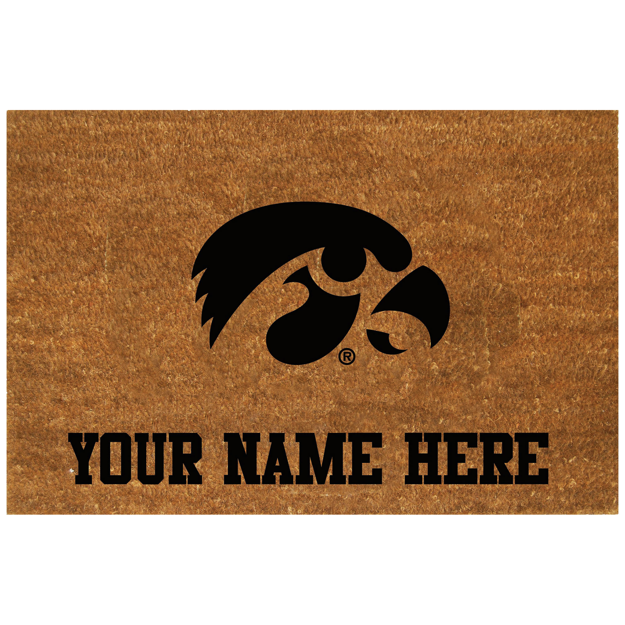 Iowa Hawkeyes 23” x 35” Personalized Door Mat Iowa Hawkeyes 23” x 35” Personalized Door Mat