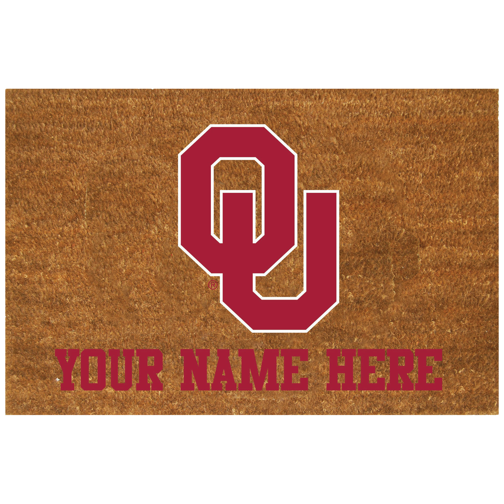 Oklahoma Sooners 23'' x 35'' Personalized Door Mat