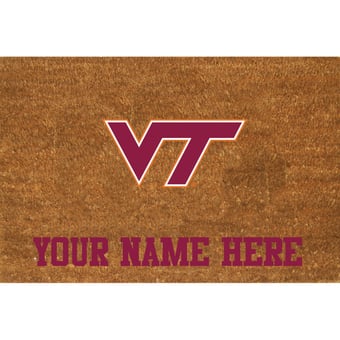 Virginia Tech Hokies 23'' x 35'' Personalized Door Mat