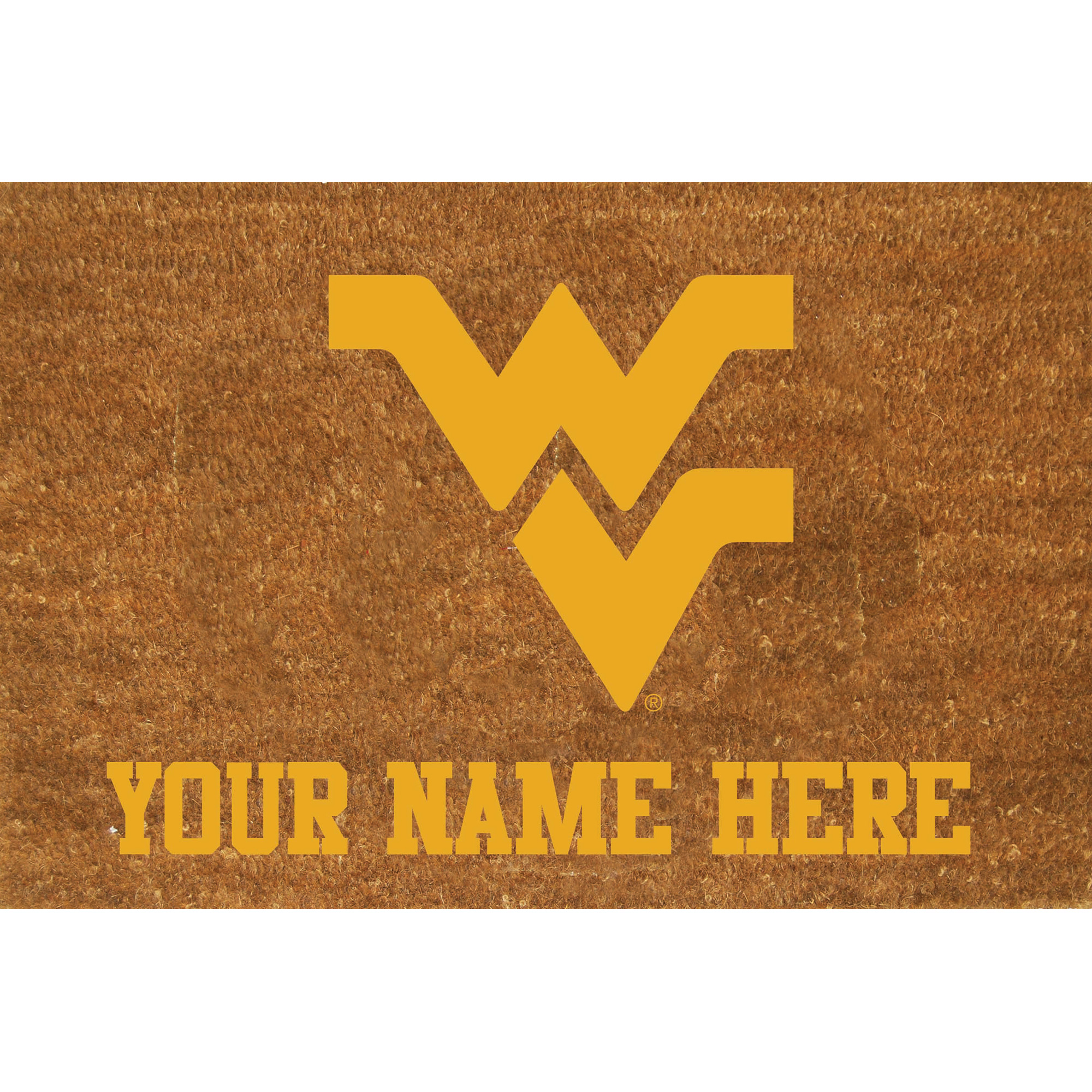 West Virginia Mountaineers 23'' x 35'' Personalized Door Mat