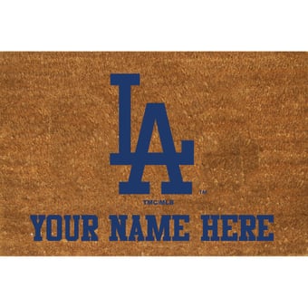 Los Angeles Dodgers 23'' x 35'' Personalized Door Mat