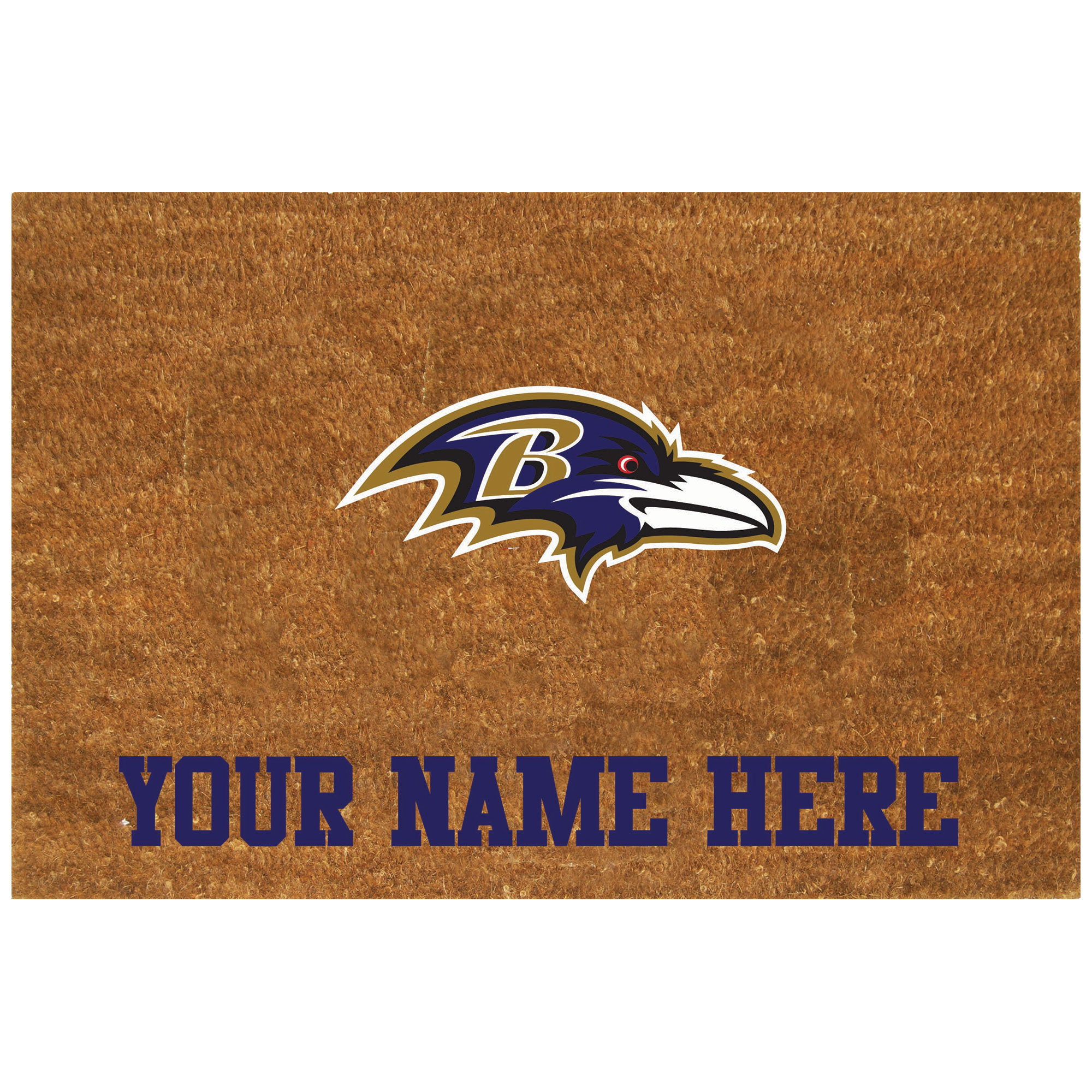 Baltimore Ravens 23'' x 35'' Personalized Door Mat