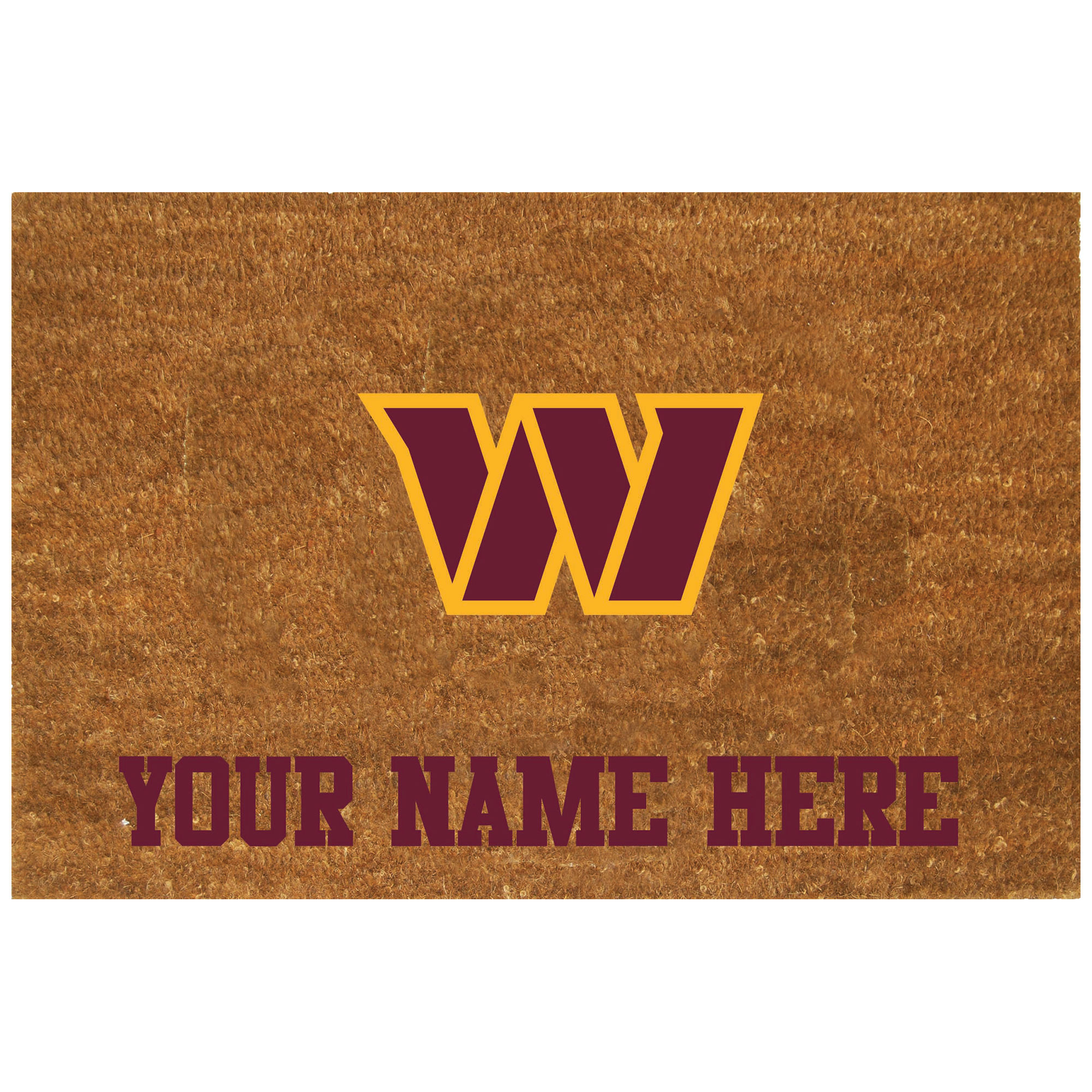 Washington Commanders 23'' x 35'' Personalized Door Mat