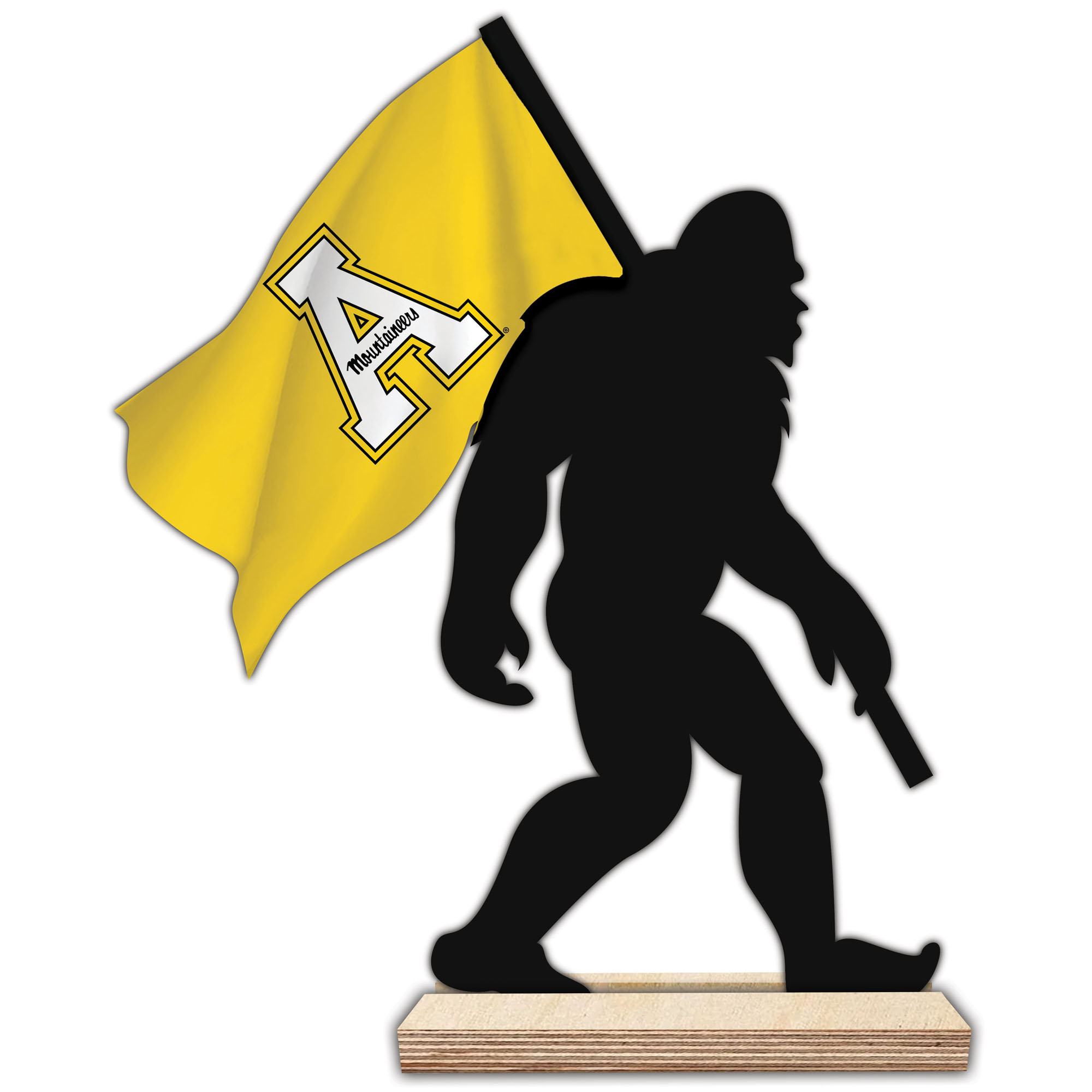 Appalachian State Mountaineers 18” Team Logo Bigfoot Silhouette Desktop Art Appalachian State Mountaineers 18” Team Logo Bigfoot Silhouette Desktop Art