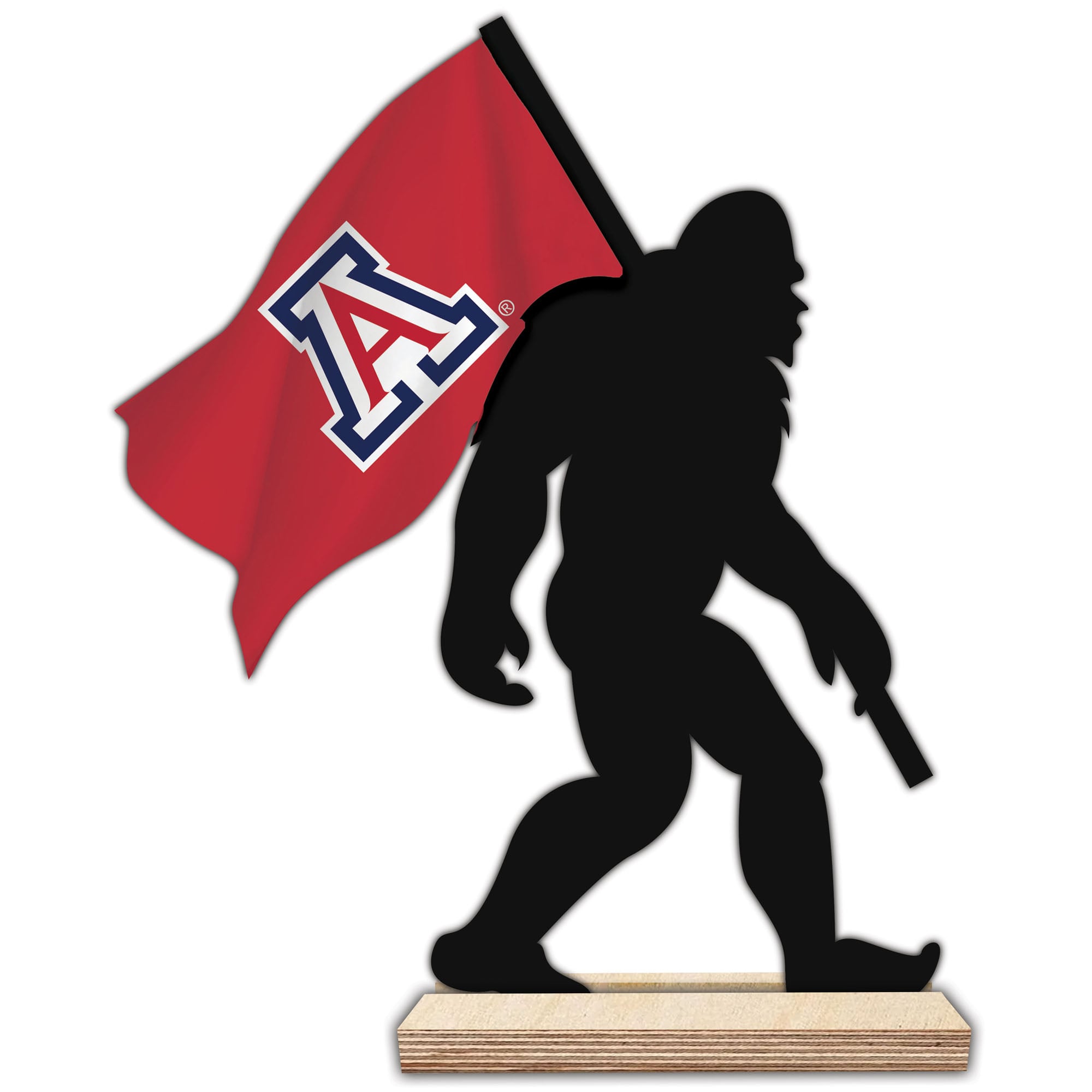 Arizona Wildcats 18'' Team Logo Bigfoot Silhouette Desktop Art