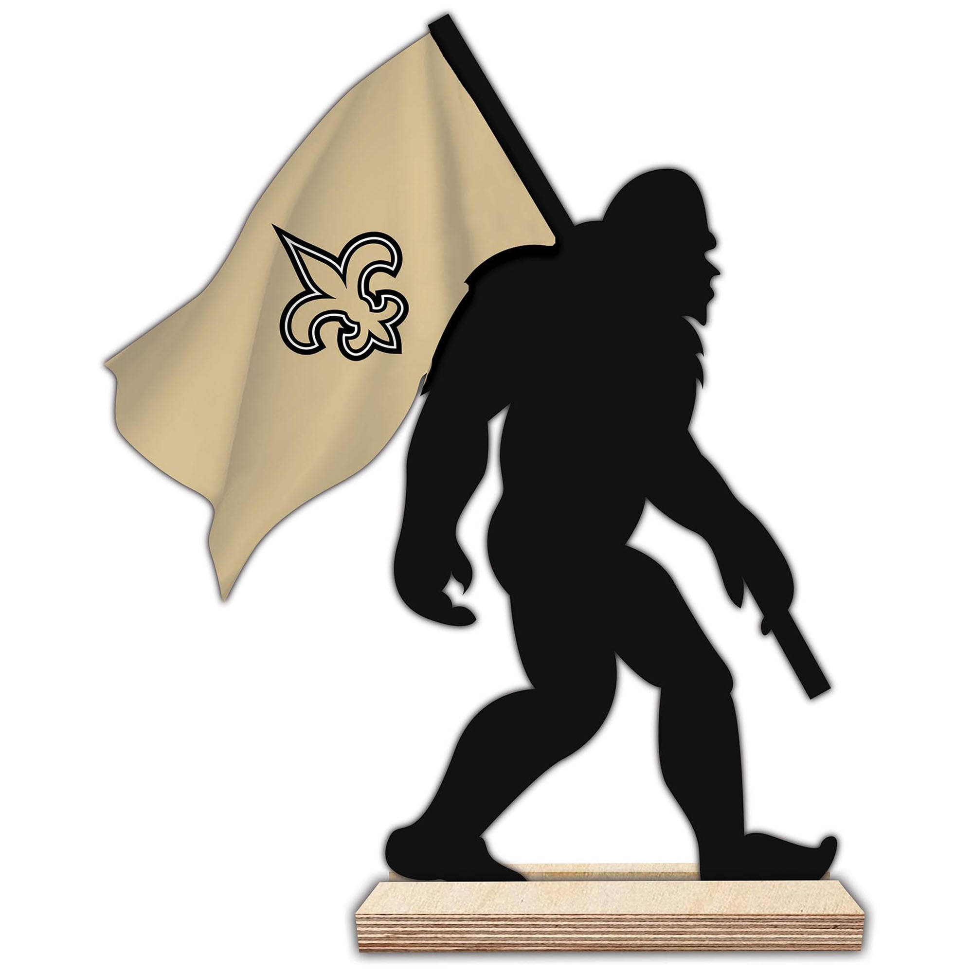 New Orleans Saints 18'' Team Logo Bigfoot Silhouette Desktop Art