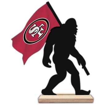 San Francisco 49ers 18'' Team Logo Bigfoot Silhouette Desktop Art