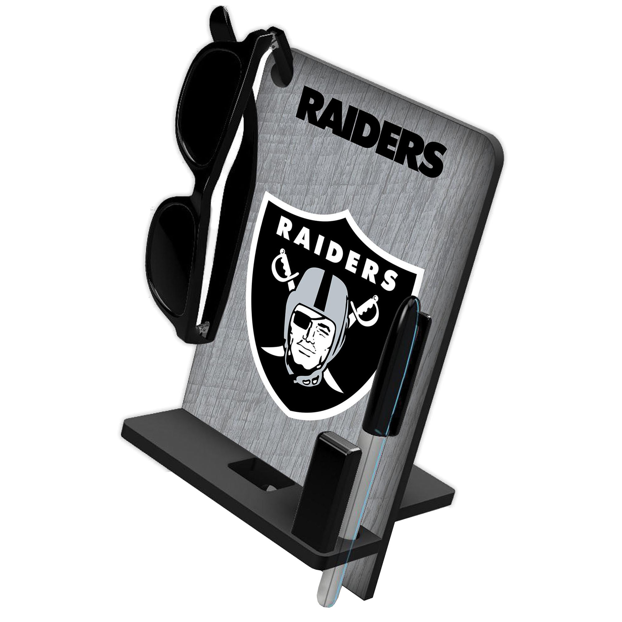 Las Vegas Raiders Four in One Desktop Phone Stand