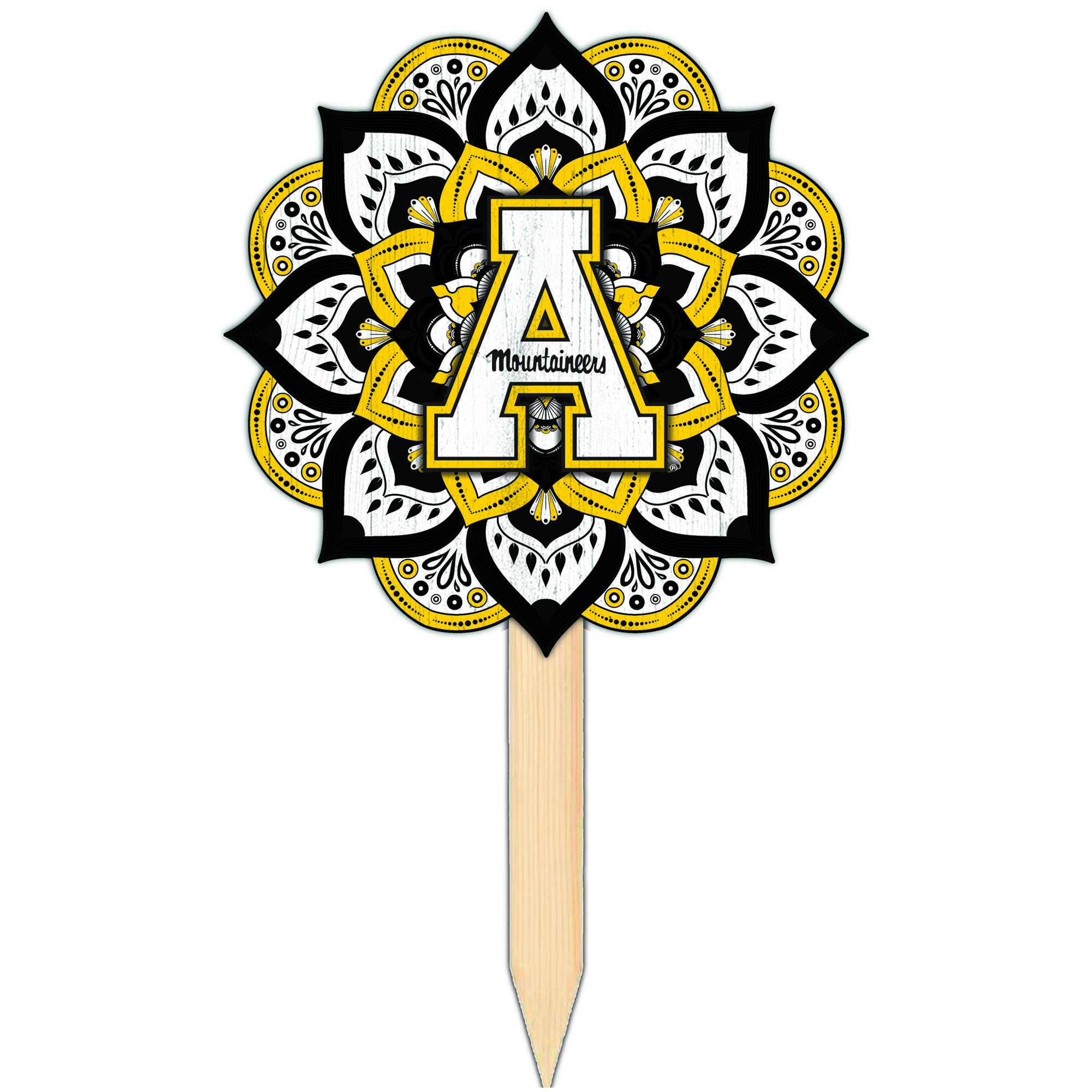 Appalachian State Mountaineers 18'' x 12'' Mandala Yard Stake