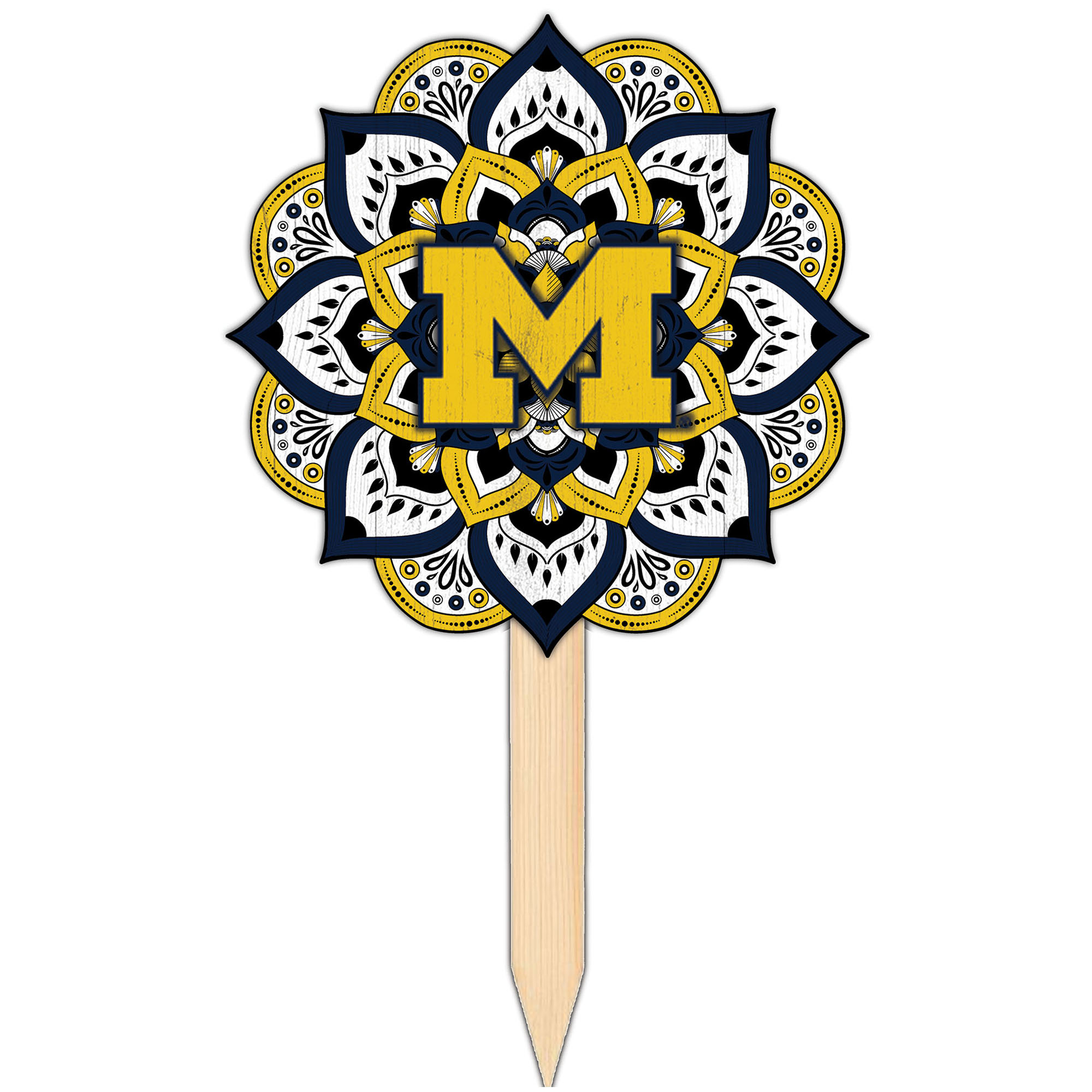 Michigan Wolverines 18'' x 12'' Mandala Yard Stake