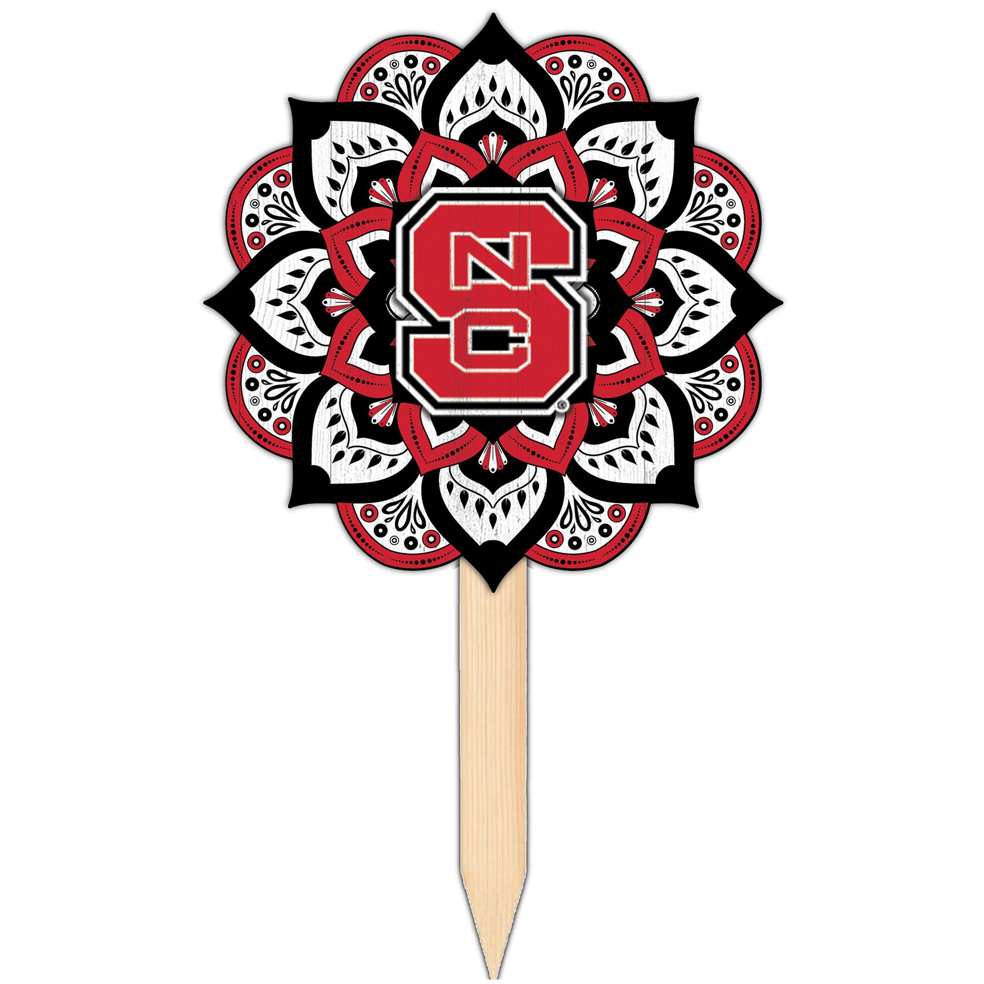 NC State Wolfpack 18'' x 12'' Mandala Yard Stake
