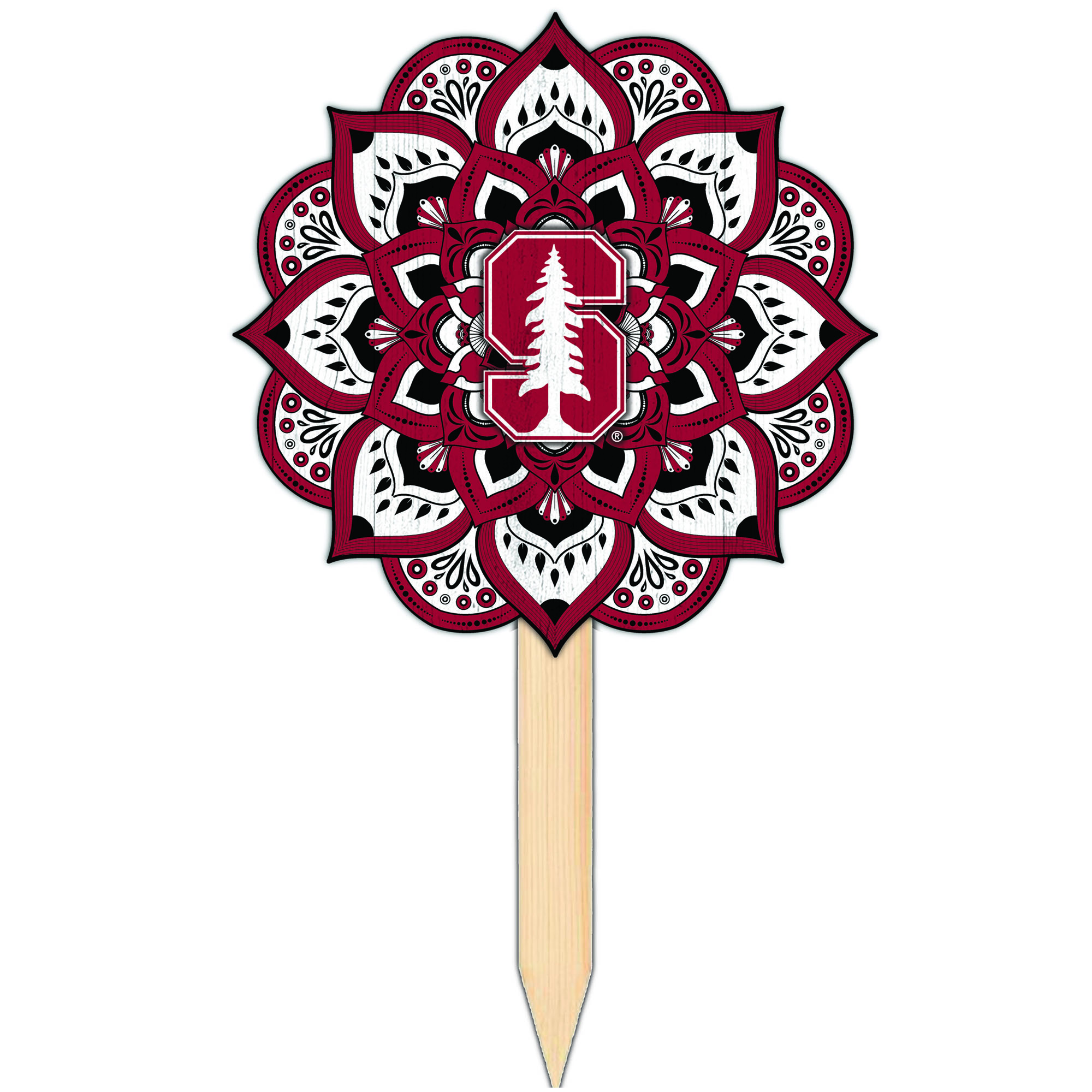 Stanford Cardinal 18'' x 12'' Mandala Yard Stake