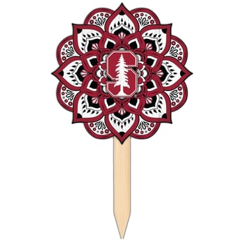 Stanford Cardinal 18'' x 12'' Mandala Yard Stake