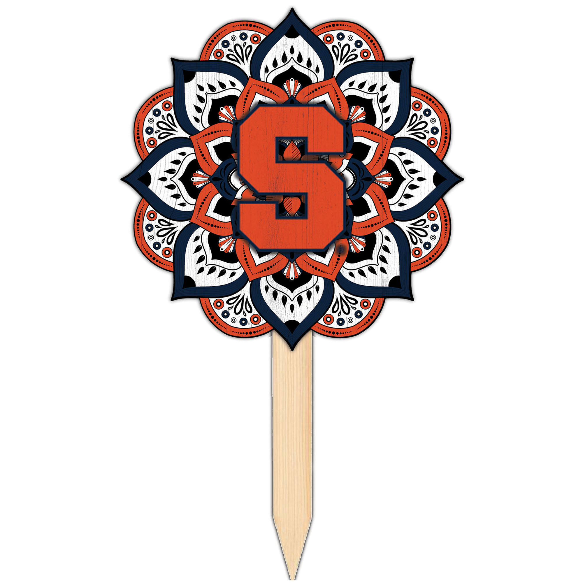 Syracuse Orange 18'' x 12'' Mandala Yard Stake
