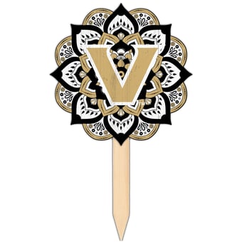 Vanderbilt Commodores 18'' x 12'' Mandala Yard Stake
