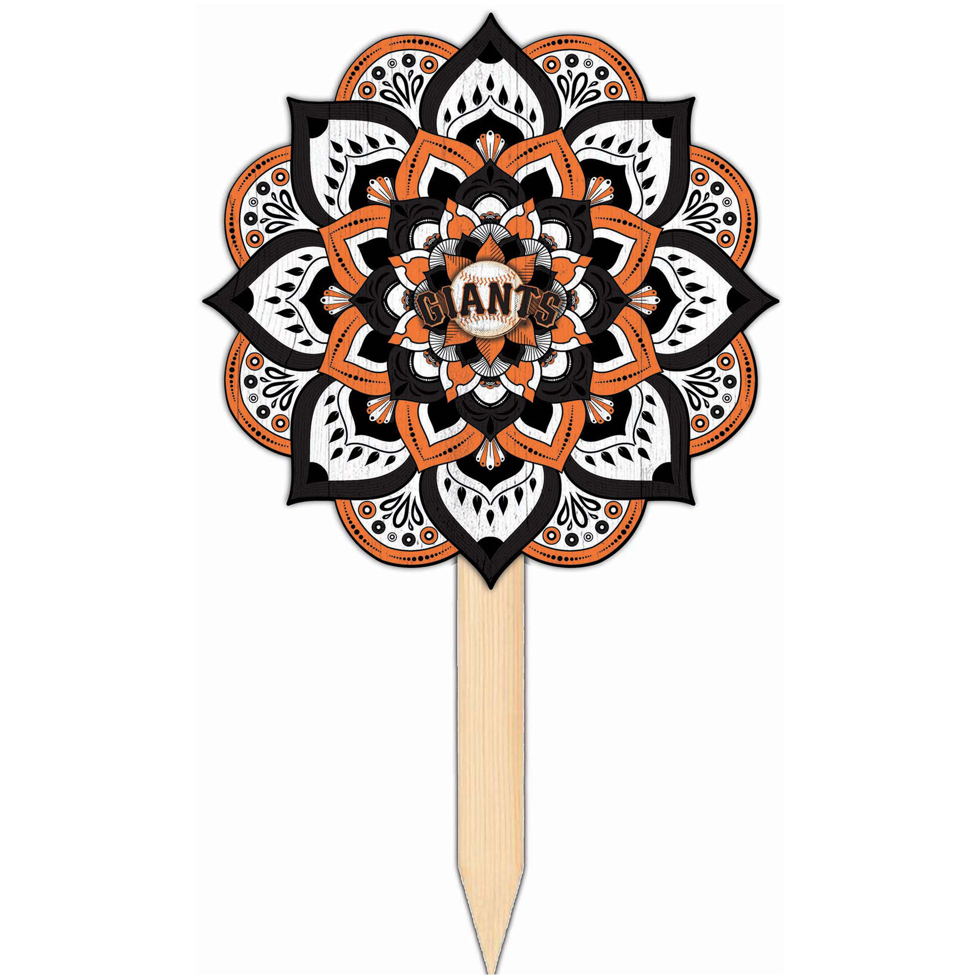 San Francisco Giants 18'' x 12'' Mandala Yard Stake