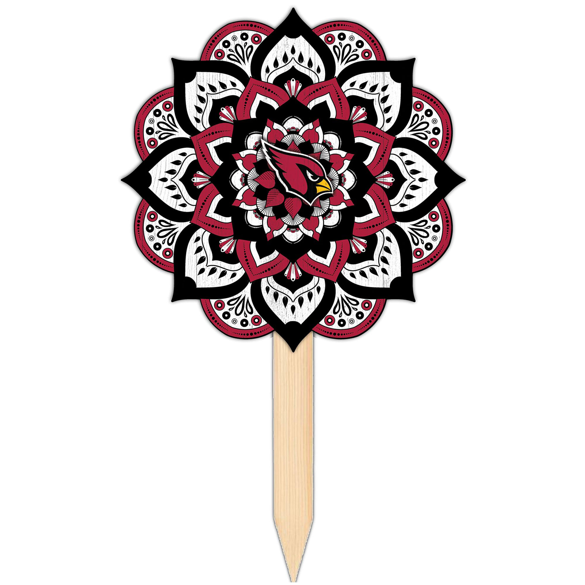 Arizona Cardinals 18'' x 12'' Mandala Yard Stake