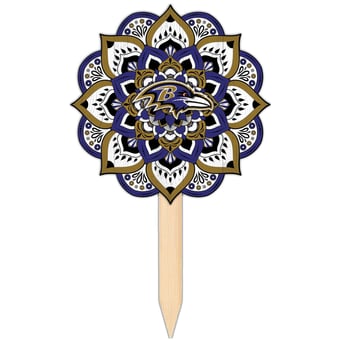 Baltimore Ravens 18'' x 12'' Mandala Yard Stake