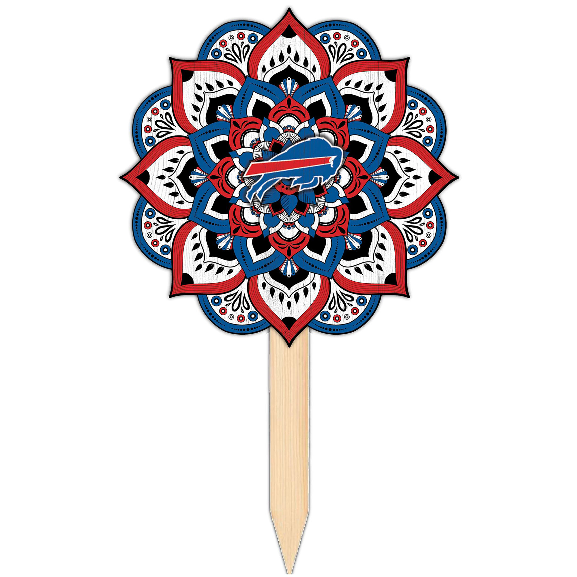 Buffalo Bills 18'' x 12'' Mandala Yard Stake