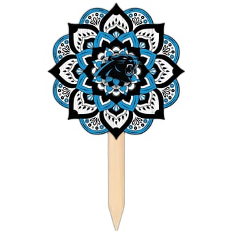 Carolina Panthers 18'' x 12'' Mandala Yard Stake