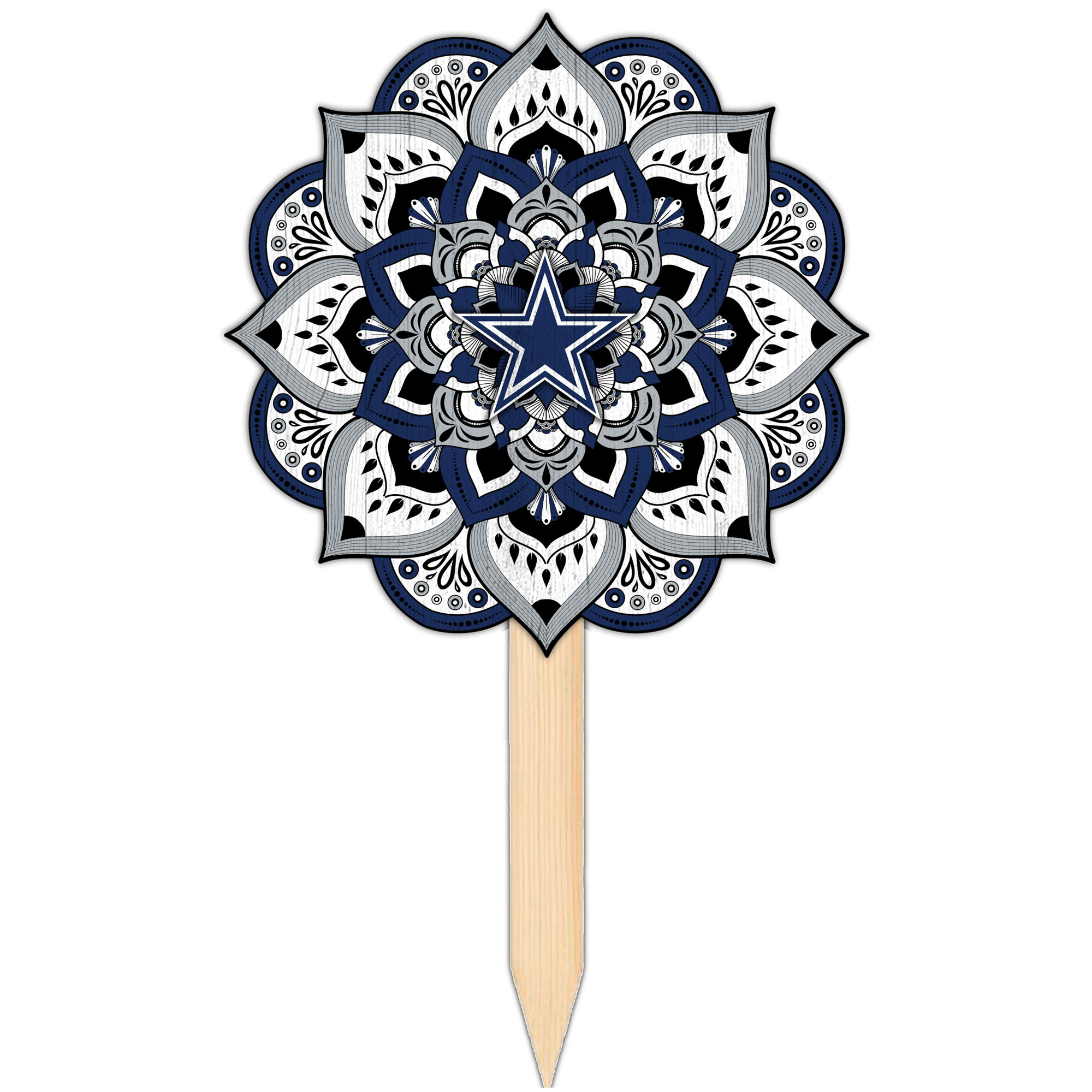 Dallas Cowboys 18'' x 12'' Mandala Yard Stake