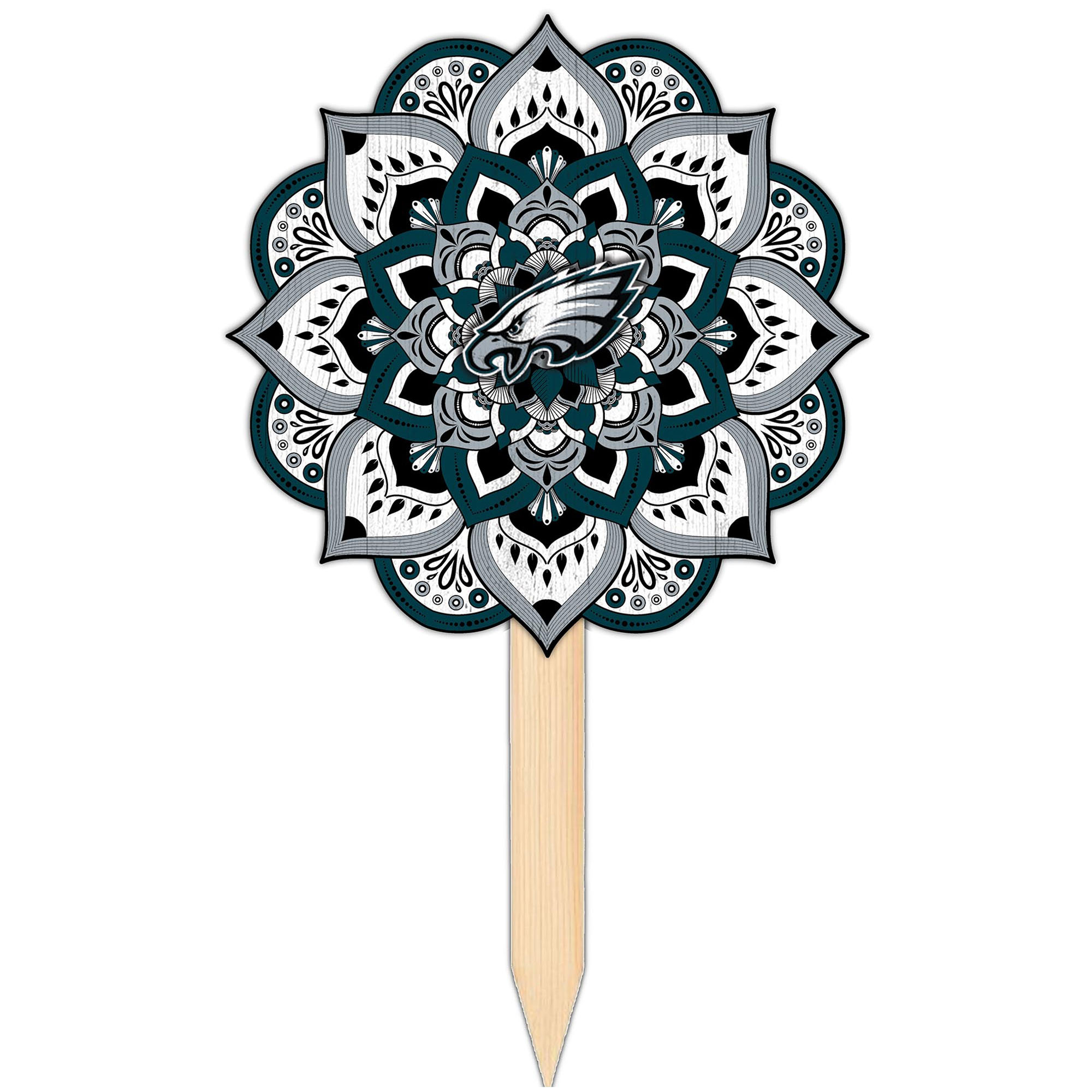 Philadelphia Eagles 18'' x 12'' Mandala Yard Stake
