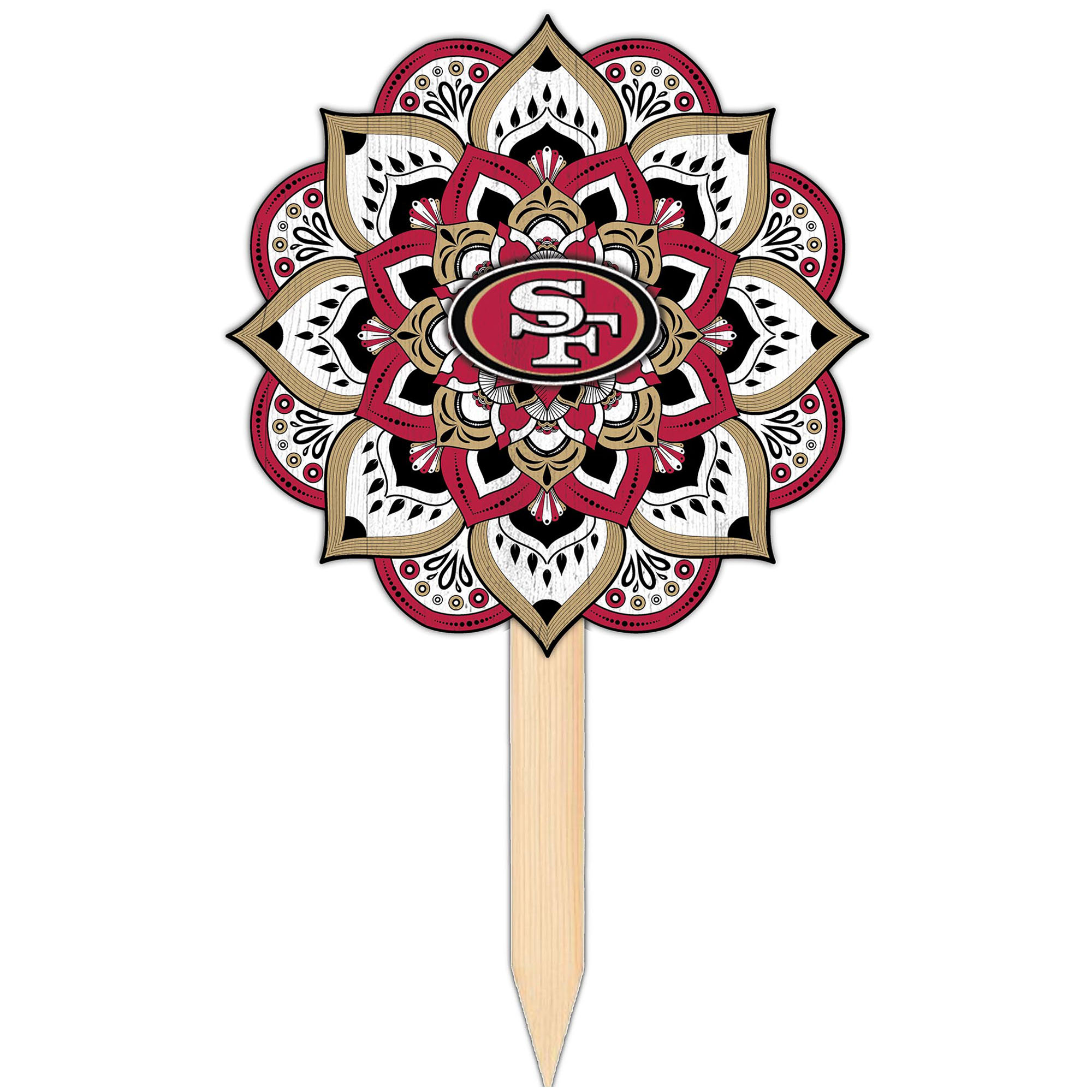 San Francisco 49ers 18'' x 12'' Mandala Yard Stake