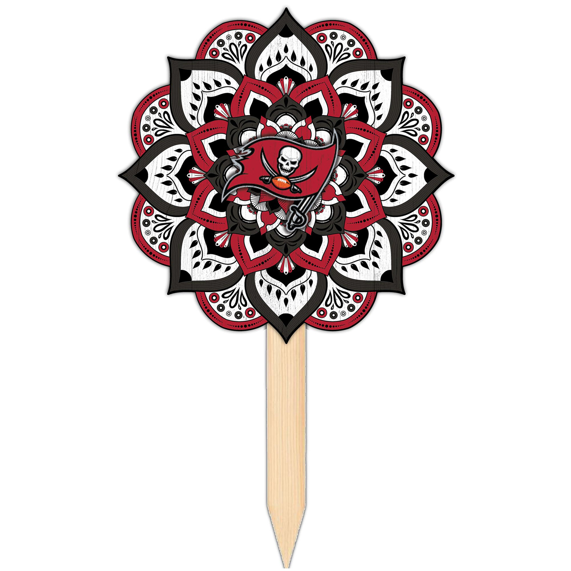 Tampa Bay Buccaneers 18'' x 12'' Mandala Yard Stake
