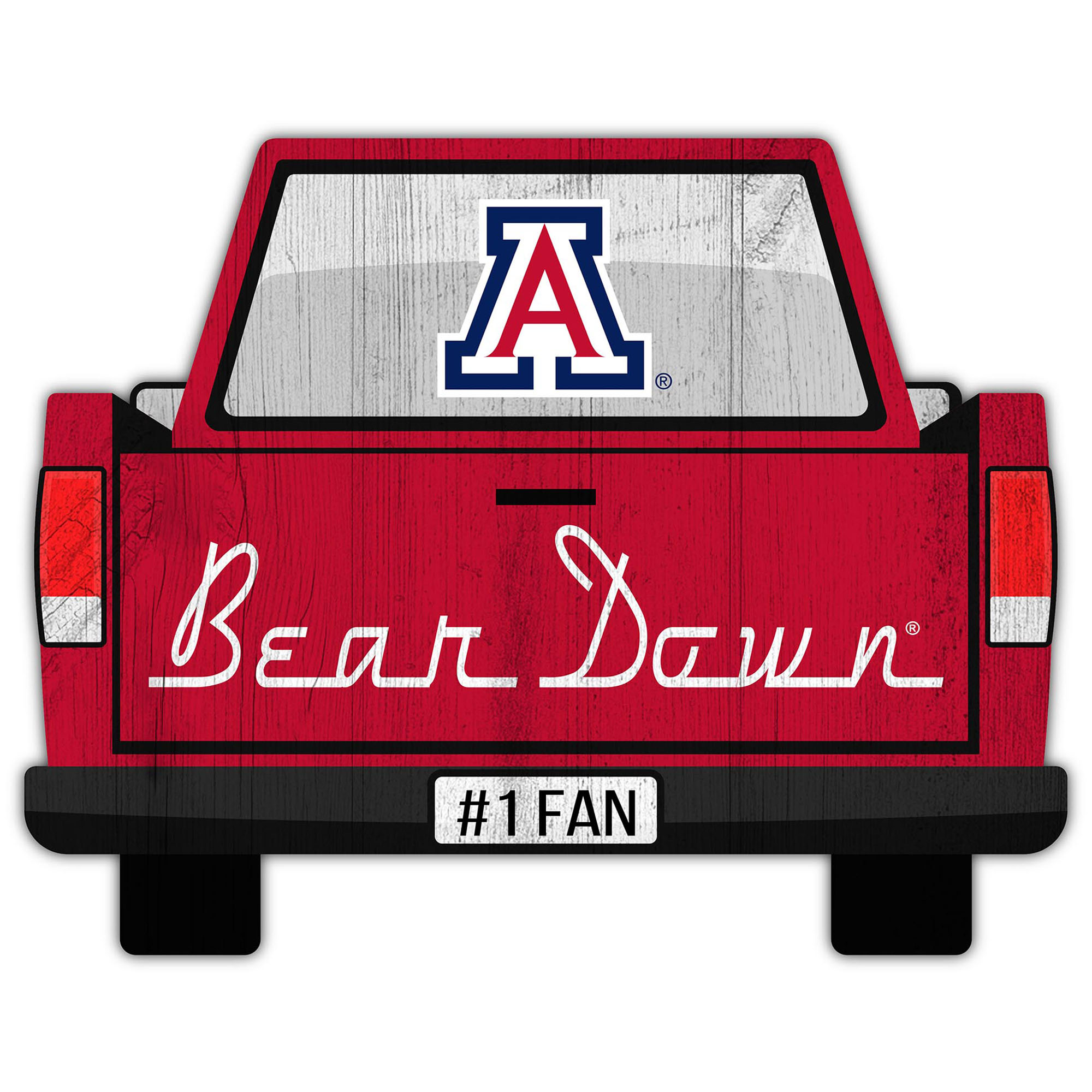 Arizona Wildcats 12'' x 12'' Truck Back Décor
