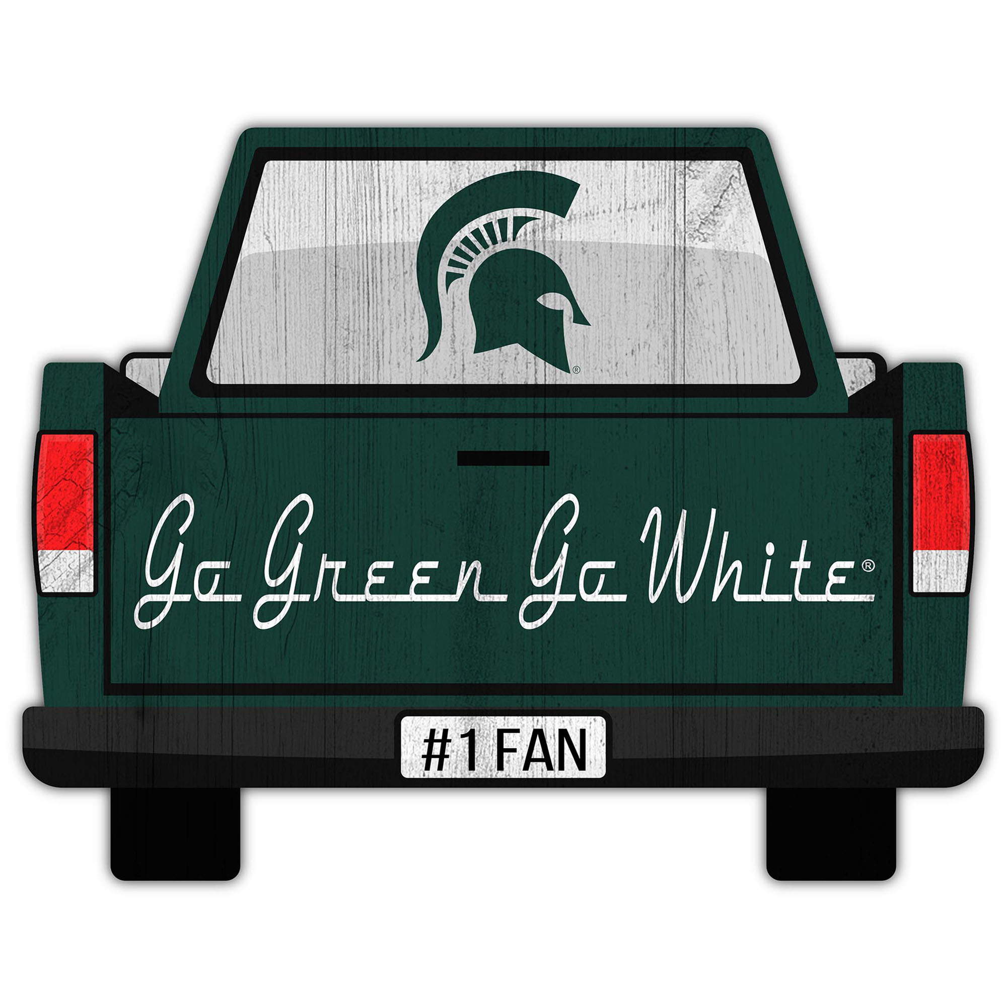 Michigan State Spartans 12'' x 12'' Truck Back Décor